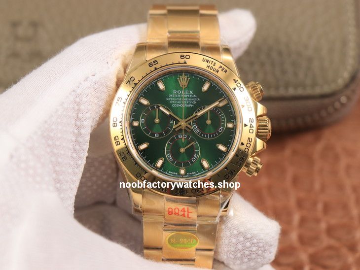 rolex daytona gold with green dial
