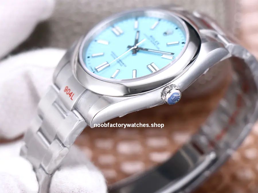 Rolex Oyster Perpetual 41 Turquoise Blue Tiffany Dial New 3230 Ewf The N Factory