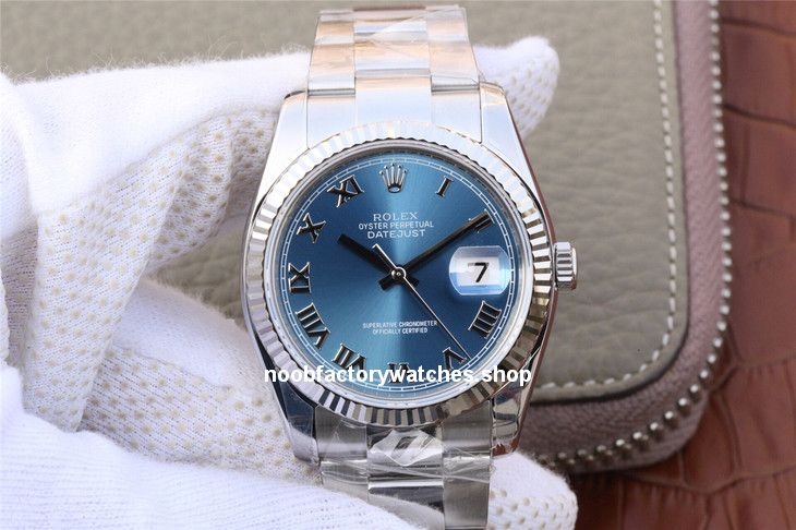 rolex blue face roman numerals
