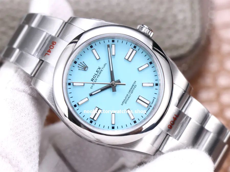 Rolex Oyster Perpetual 41 Turquoise Blue Tiffany Dial 124300 New 3230 ...