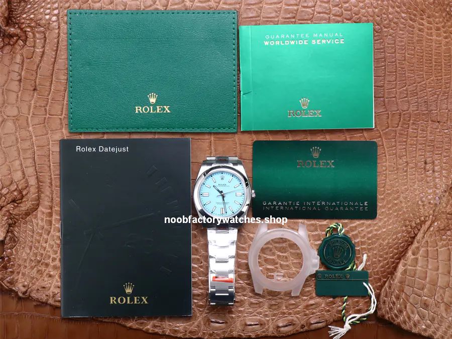 Rolex Oyster Perpetual 41 Turquoise Blue Tiffany Dial New 3230 Ewf The N Factory