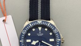 Highly customized Tudor Pelagos FXD FULL SET 41mm Navy Blue Dial Fabric Strap